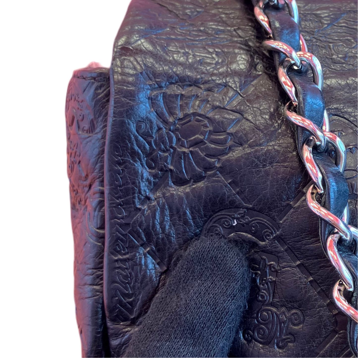 Chanel 2010-2011 Calfskin Icon Single Flap Shoulder Bag