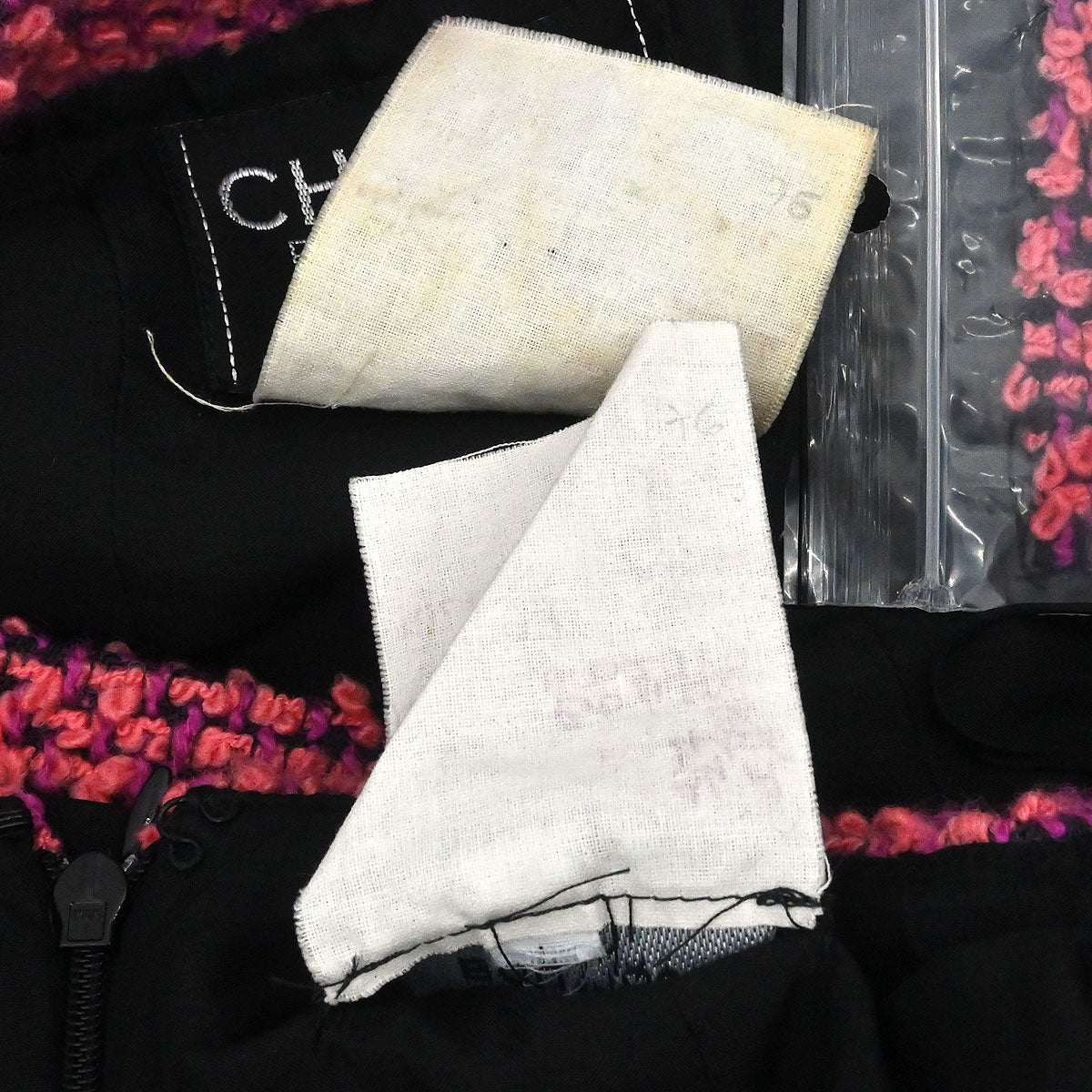 Chanel 1994 Setup Suit Jacket Skirt Tweed Pink #36