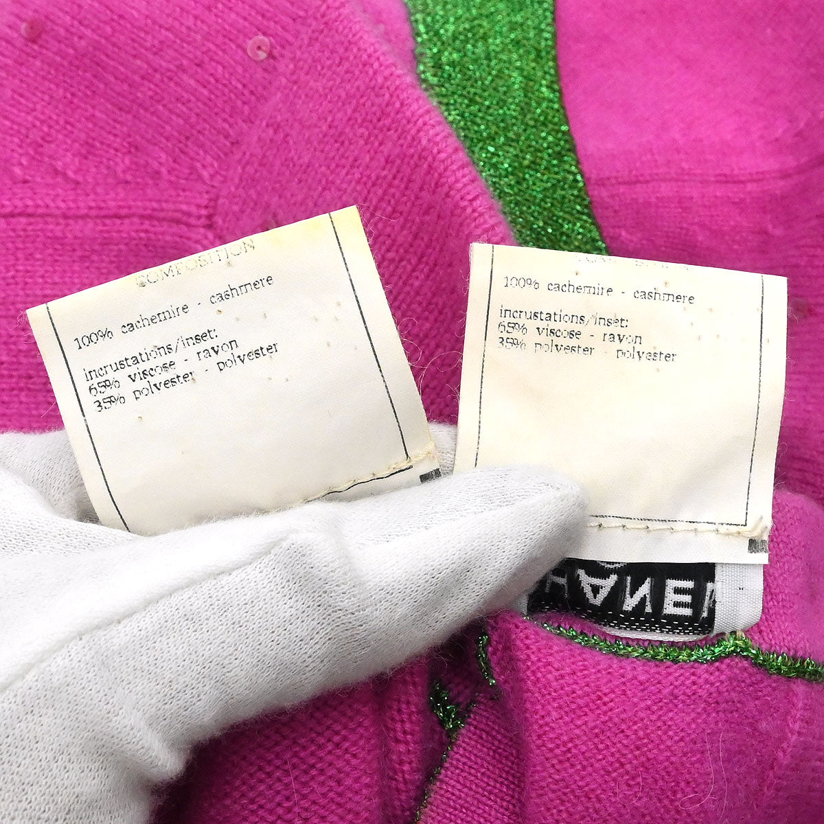 Chanel 1996 Ensemble Cardigan Short Sleeve Top Pink #42