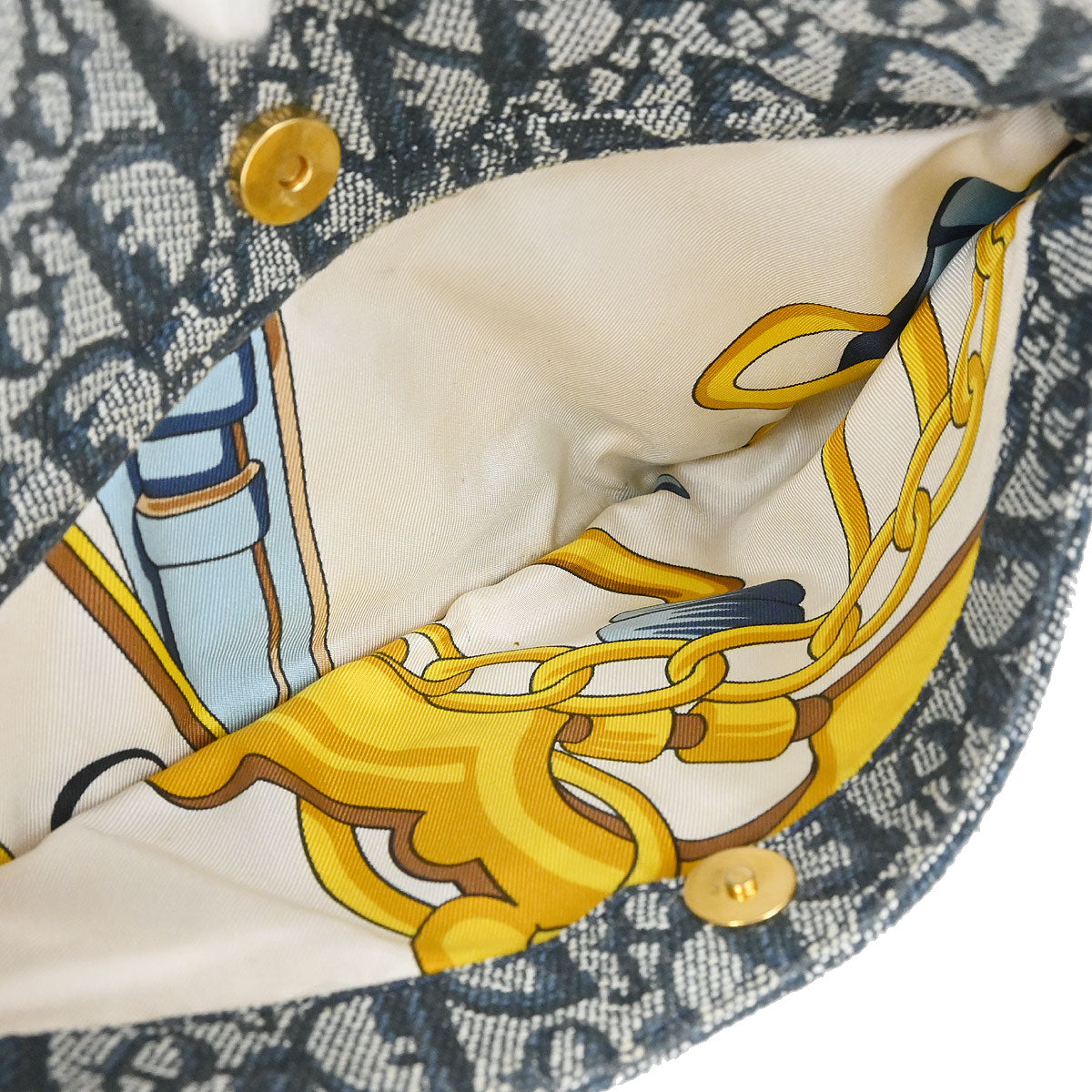 Christian Dior 2000 Navy Trotter Saddle Handbag