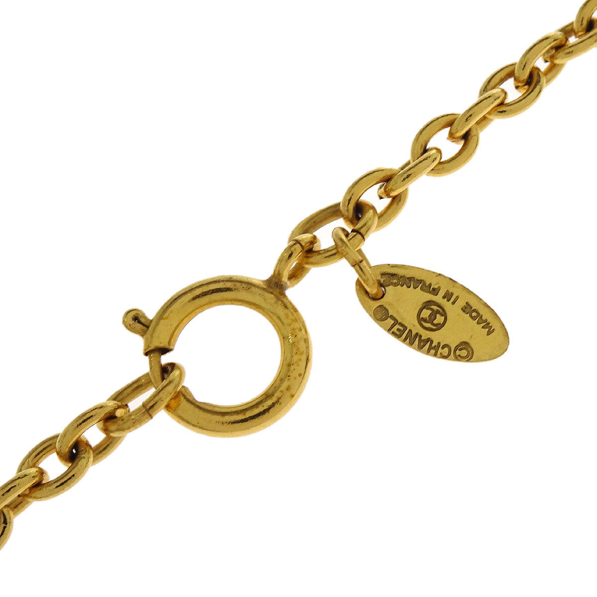 Chanel Gold Chain Pendant Necklace Medallion 3848
