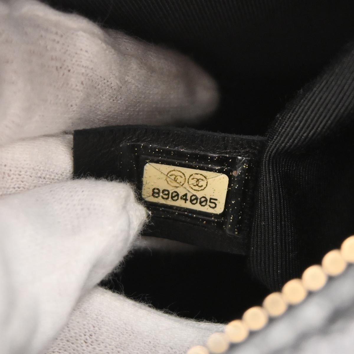 Chanel Black Caviar Skin Hobo Handbag