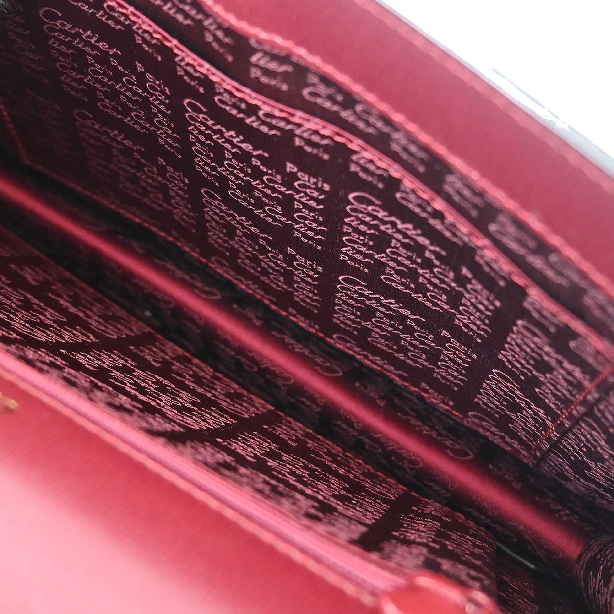 Cartier Bordeaux Leather Must de Cartier Clutch Bag