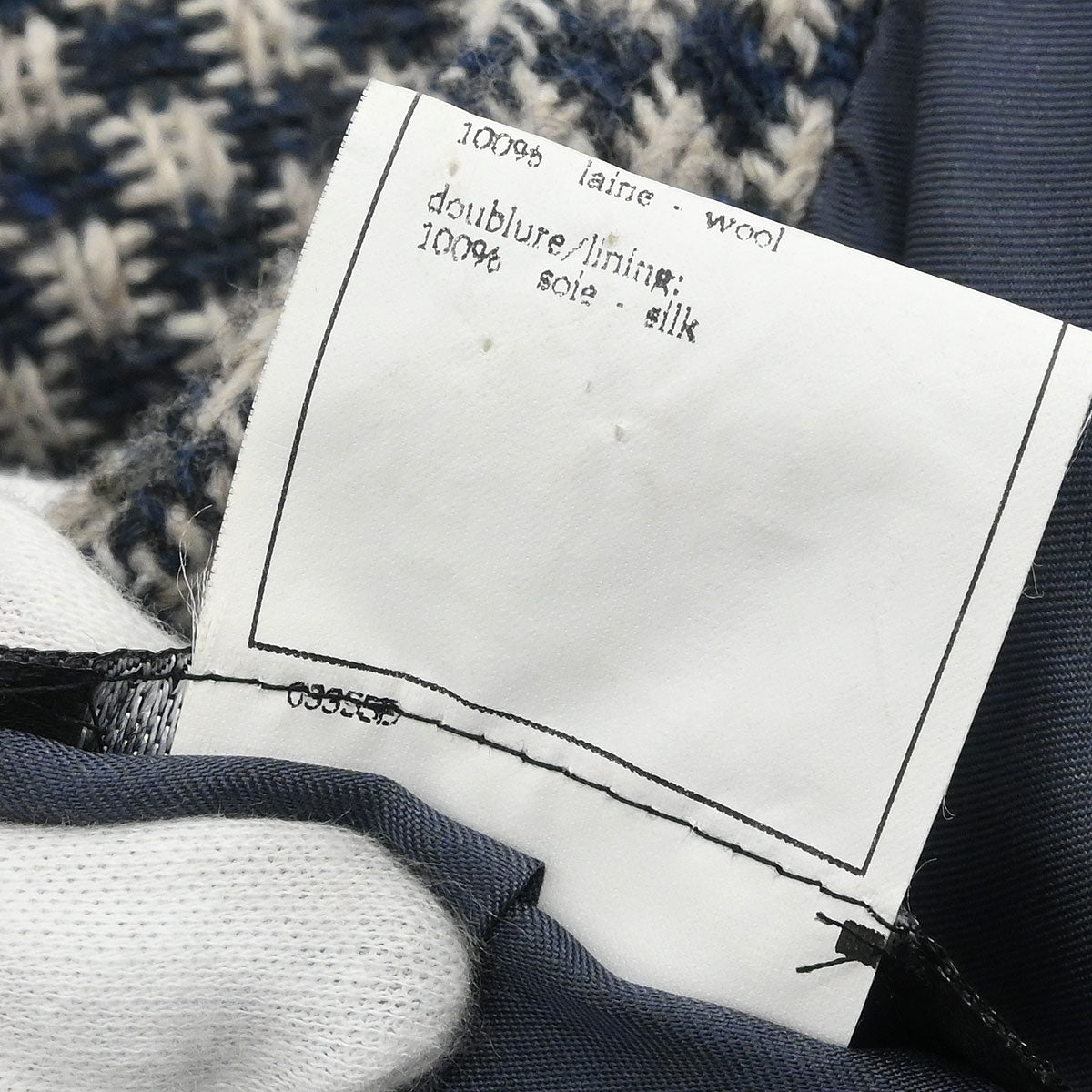 Chanel 1995 Single Breasted Collarless Jacket Navy #42