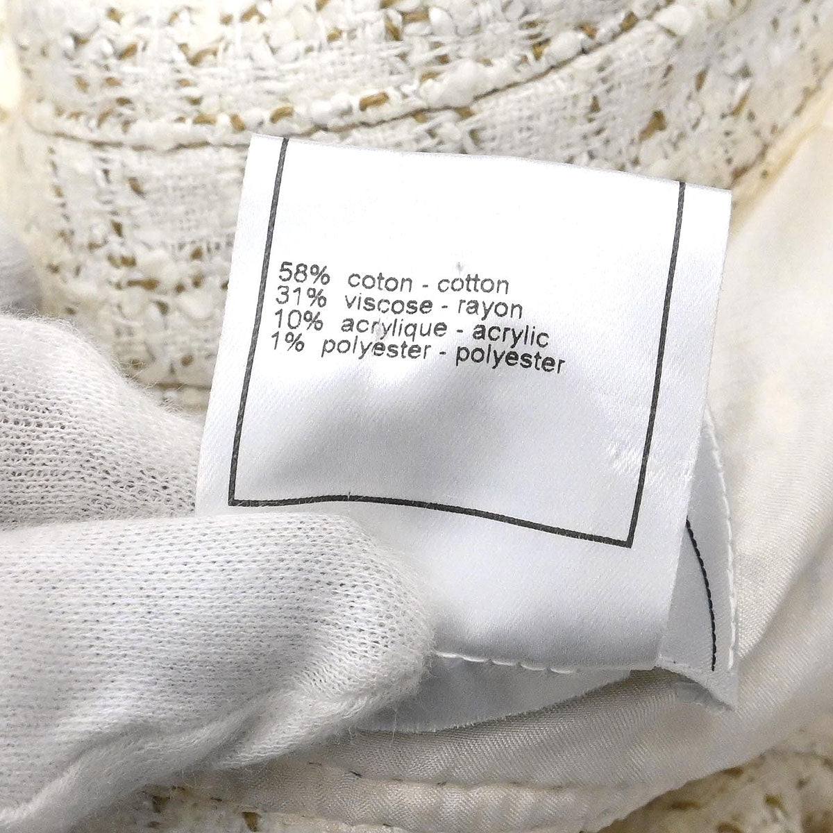 Chanel 2001 Jacket Top White #38