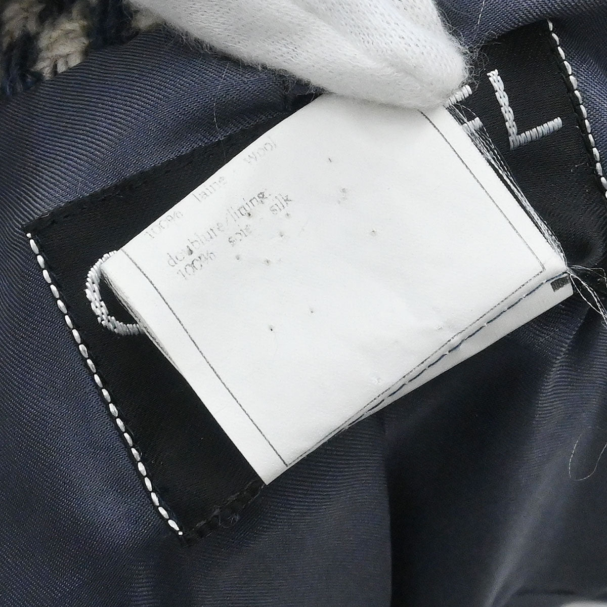 Chanel 1995 Single Breasted Collarless Jacket Navy #38