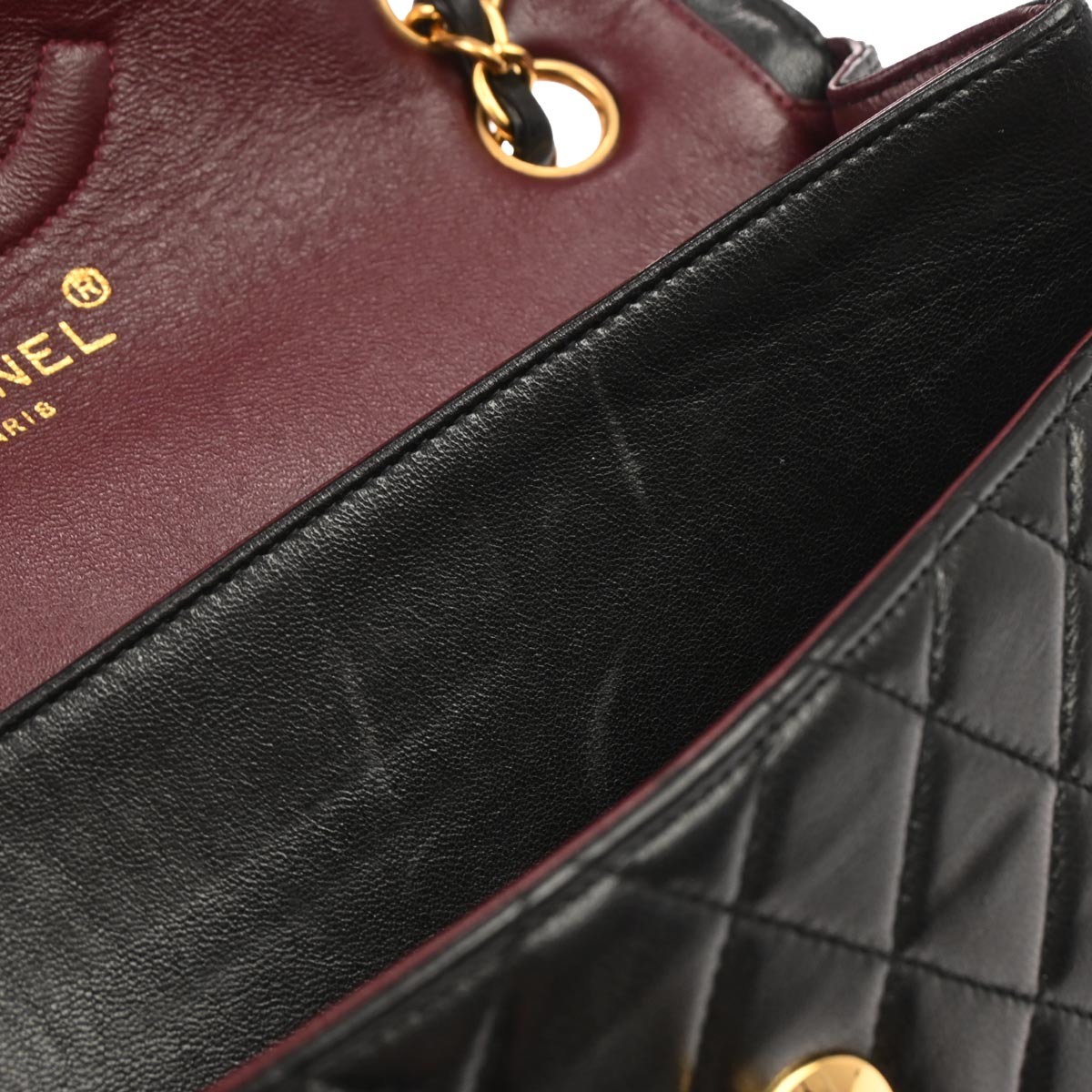 Chanel Black Lambskin Paris Shoulder Bag