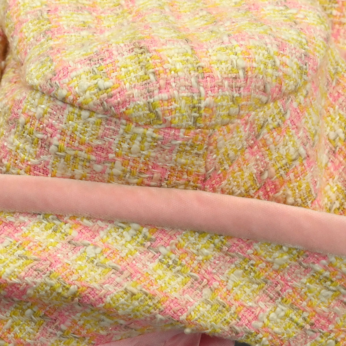 Chanel 1996 Single Breasted Jacket Tweed Yellow #40
