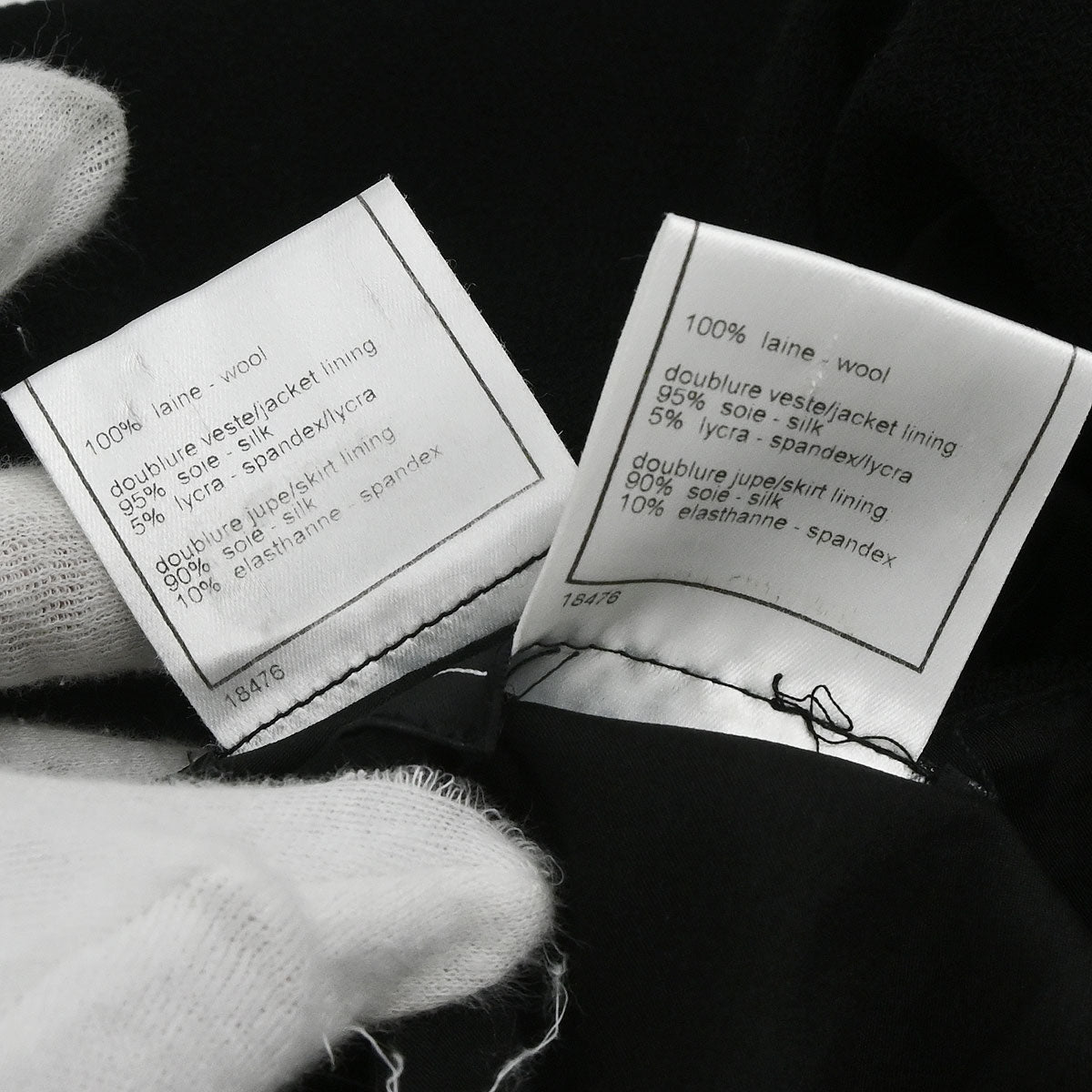 Chanel 2002 Setup Suit Jacket Skirt Black #38