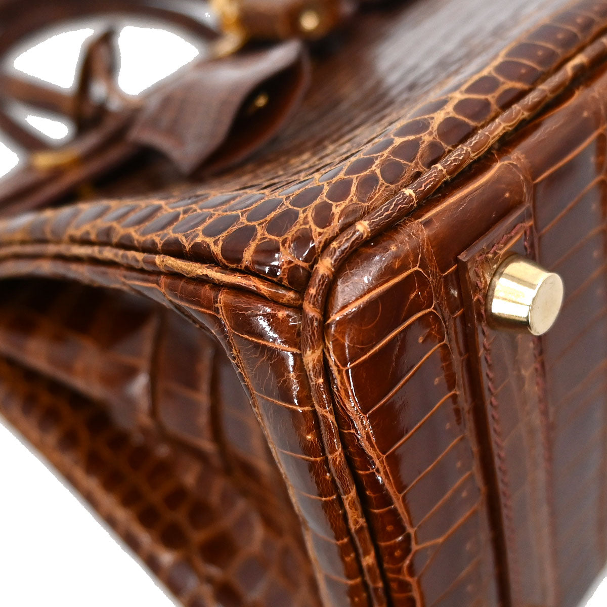 Hermes * Miel Porosus Birkin 25 Handbag