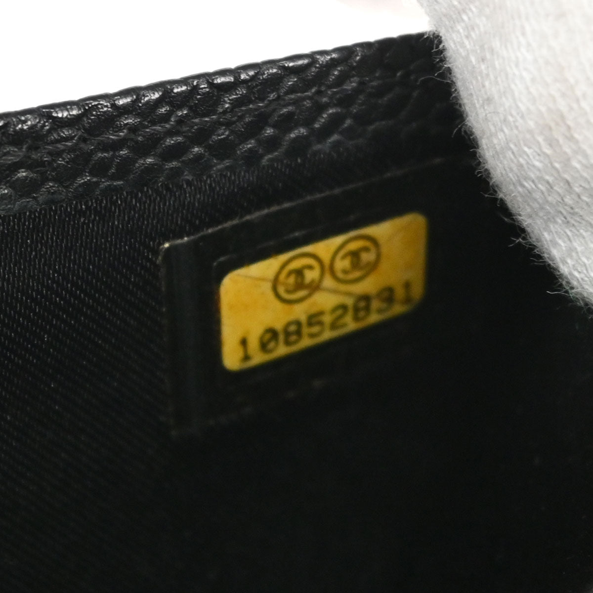 Chanel Black Caviar Skin Bifold Long Wallet
