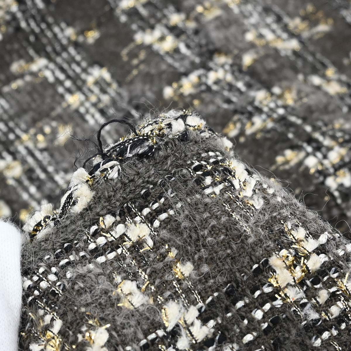 Chanel Collarless Tweed Jacket Brown #36