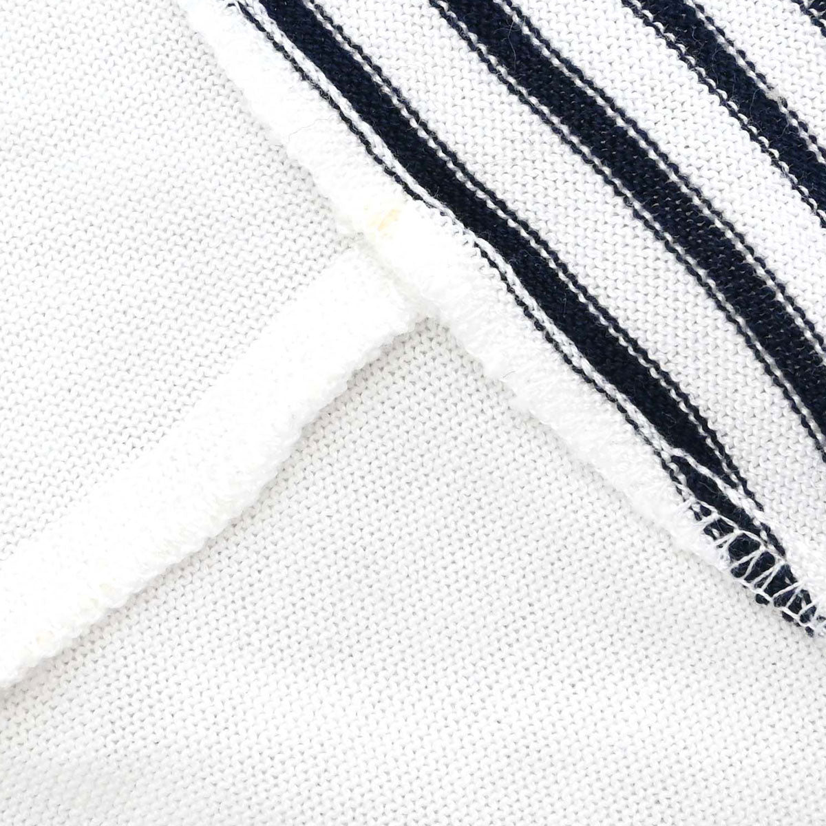 Chanel Border T-shirt Top White #36