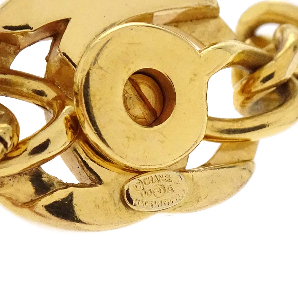 Chanel CC Turnlock Small Gold Chain Necklace 00A