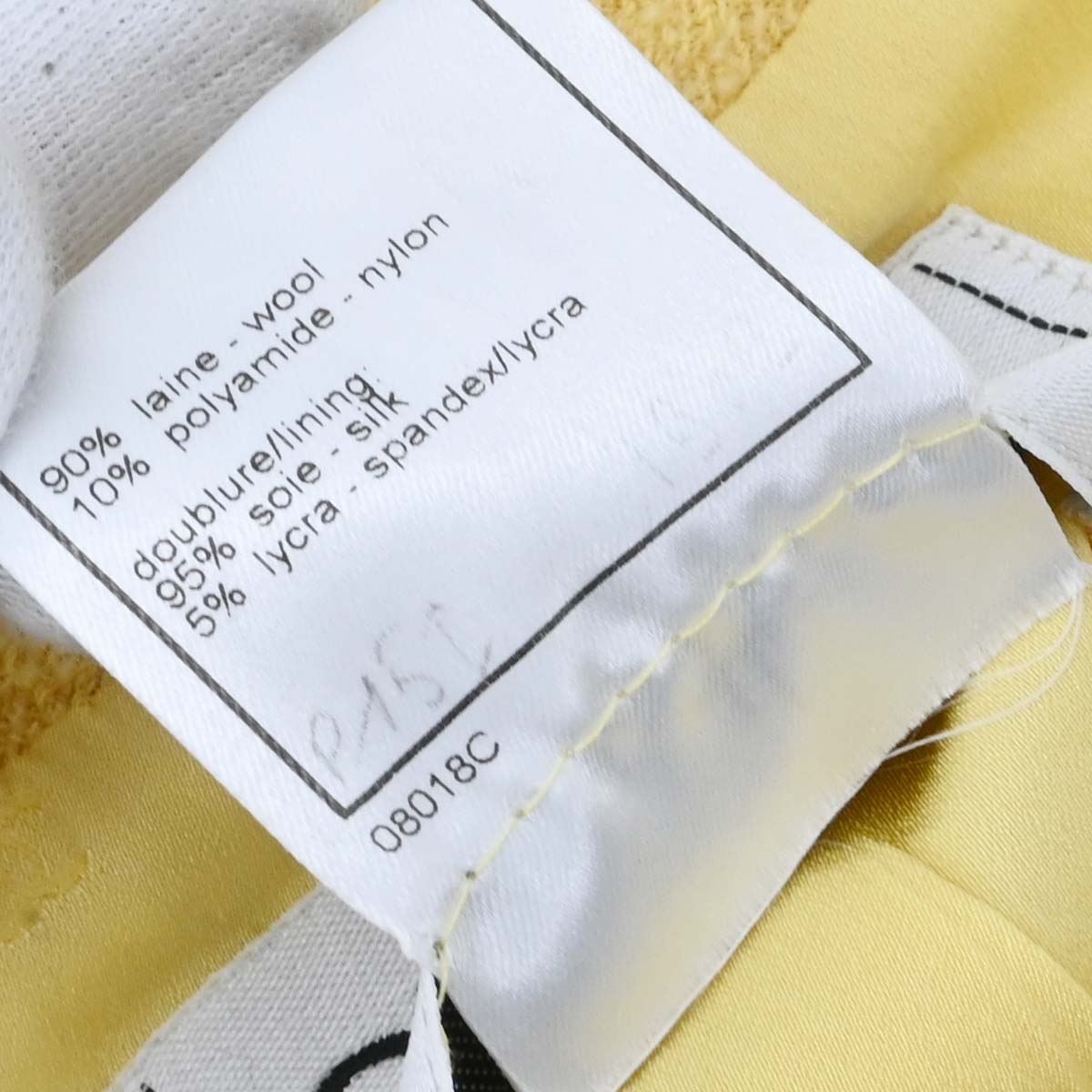 Chanel 1999 Single Breasted Jacket Tweed Yellow #38