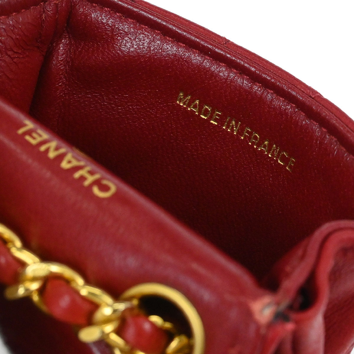 Chanel Red Lambskin Classic Flap Micro Bum Belt Bag