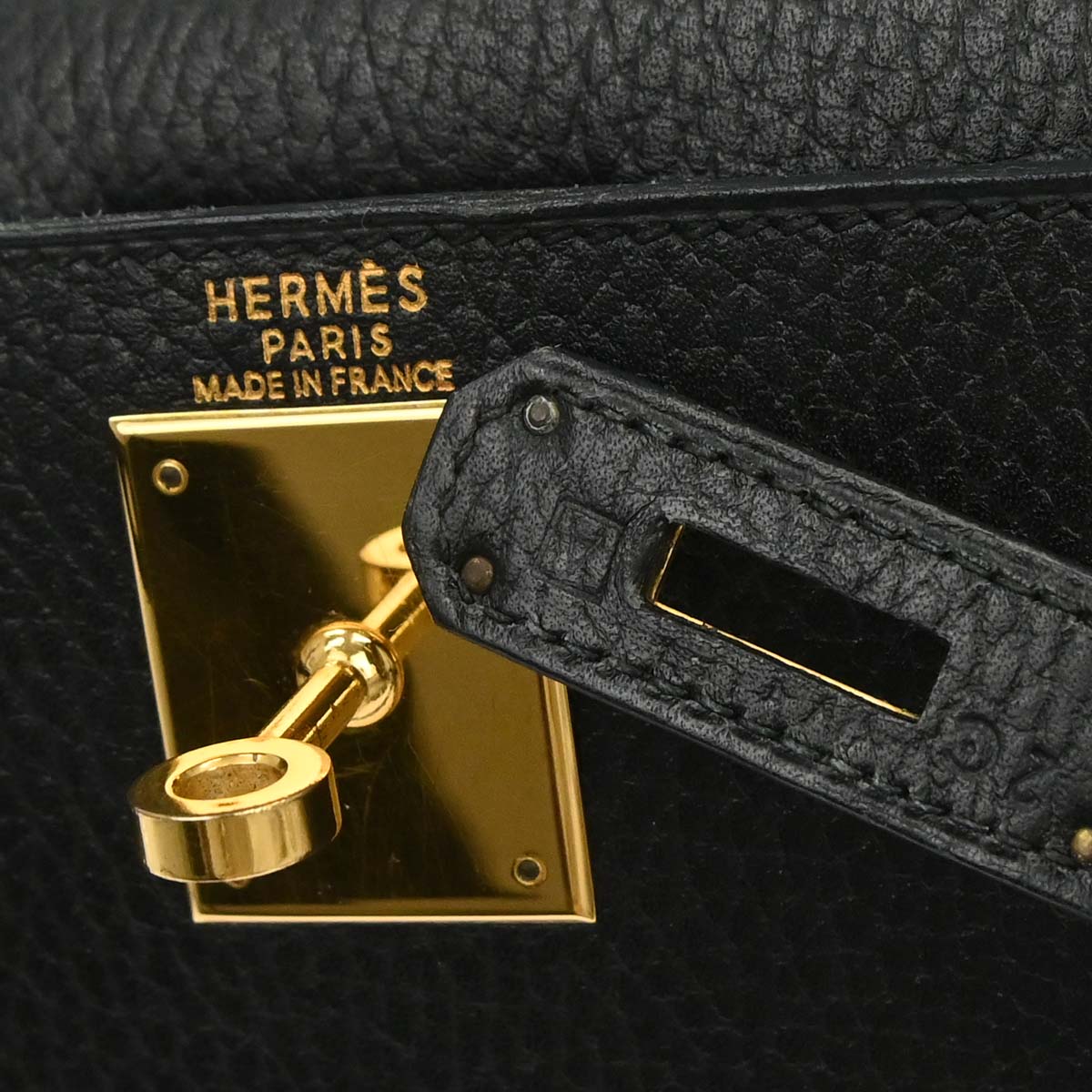 Hermes Black Ardennes Kelly 28 Sellier 2way Shoulder Handbag