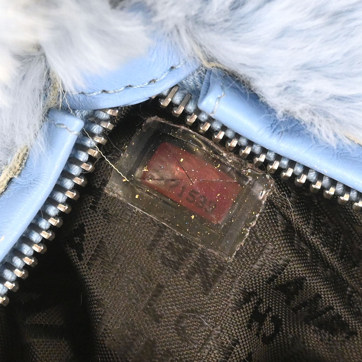 Chanel * Blue Lapin Fur Handbag
