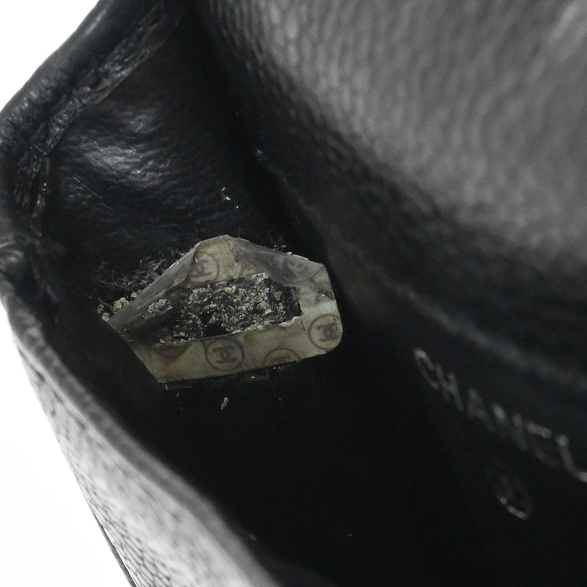 Chanel Black Caviar Skin Chain Shoulder Bag Pochette Phone Case