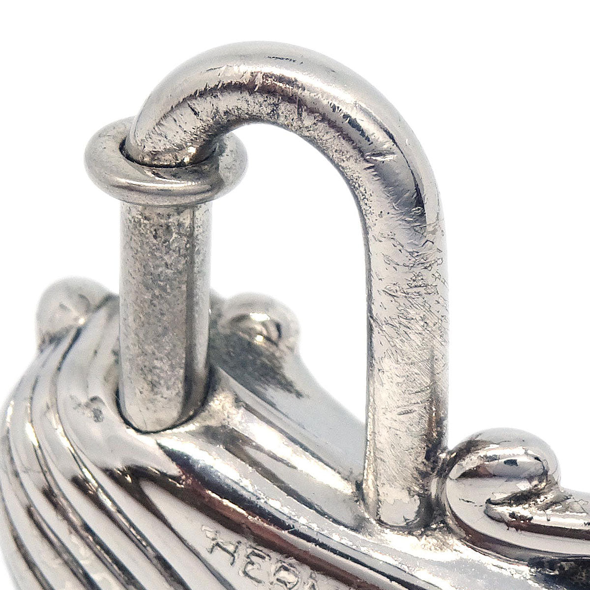 Hermes I'Afrique Lion 1997 Cadena Silver Small Good