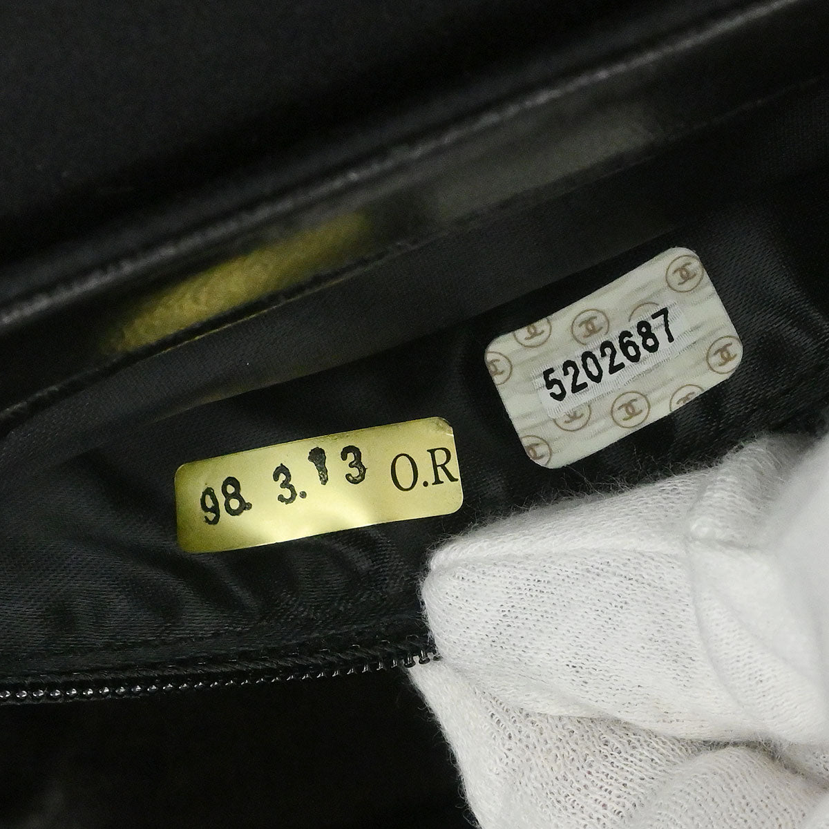 Chanel 1997-1999 Black Satin Handbag