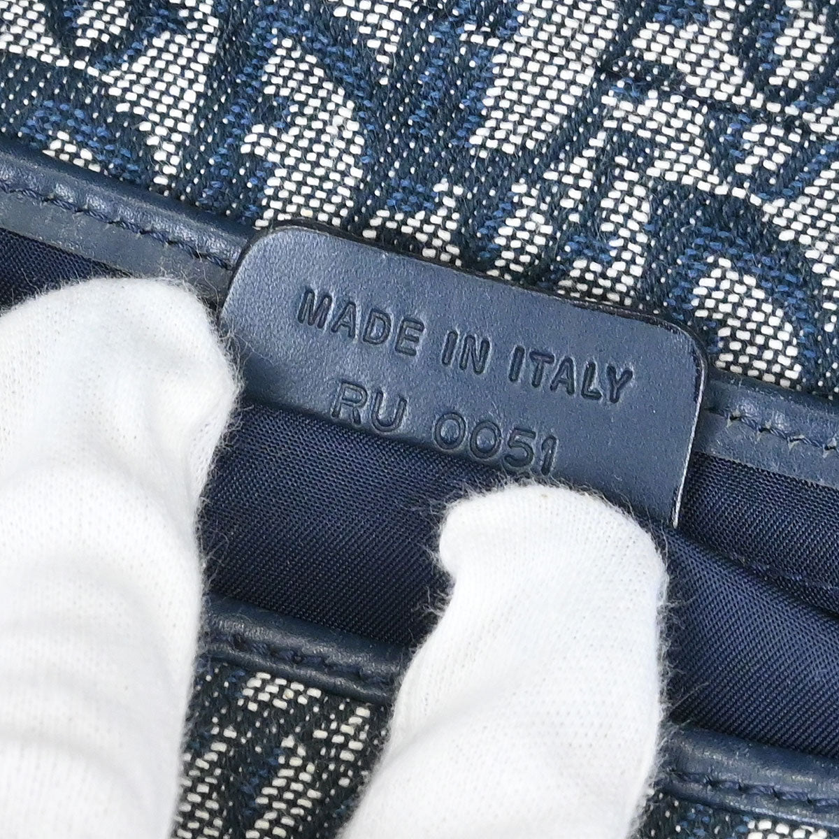 Christian Dior Navy Trotter Saddle Handbag