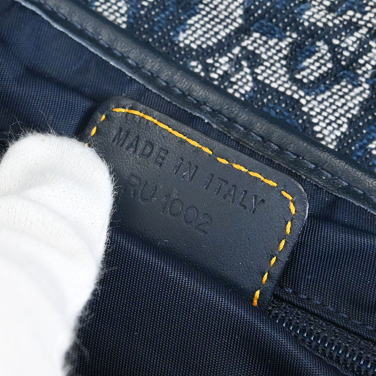 Christian Dior Navy Trotter Double Saddle Handbag