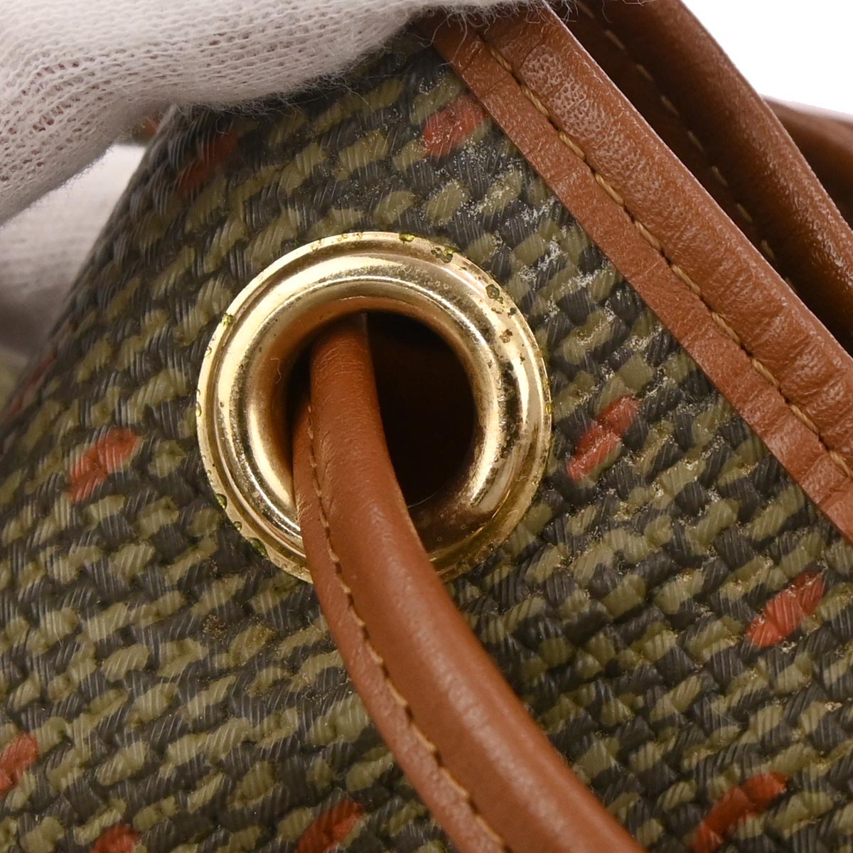 Yves Saint Laurent Brown PVC Bucket Drawstring Shoulder Bag