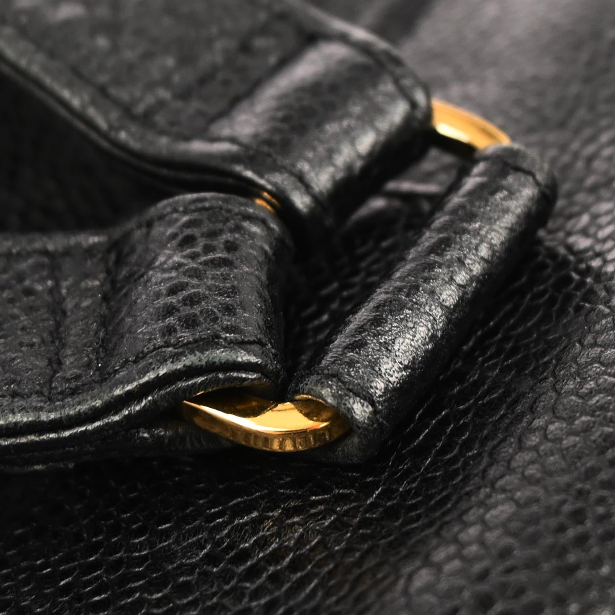 Chanel 1996-1997 Black Caviar Skin Triple CC Backpack