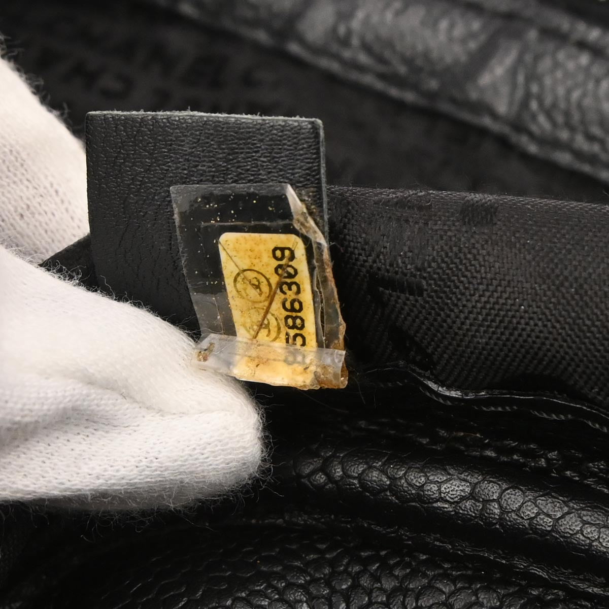 Chanel Black Perforated Caviar Skin Pulley Shoulder Bag