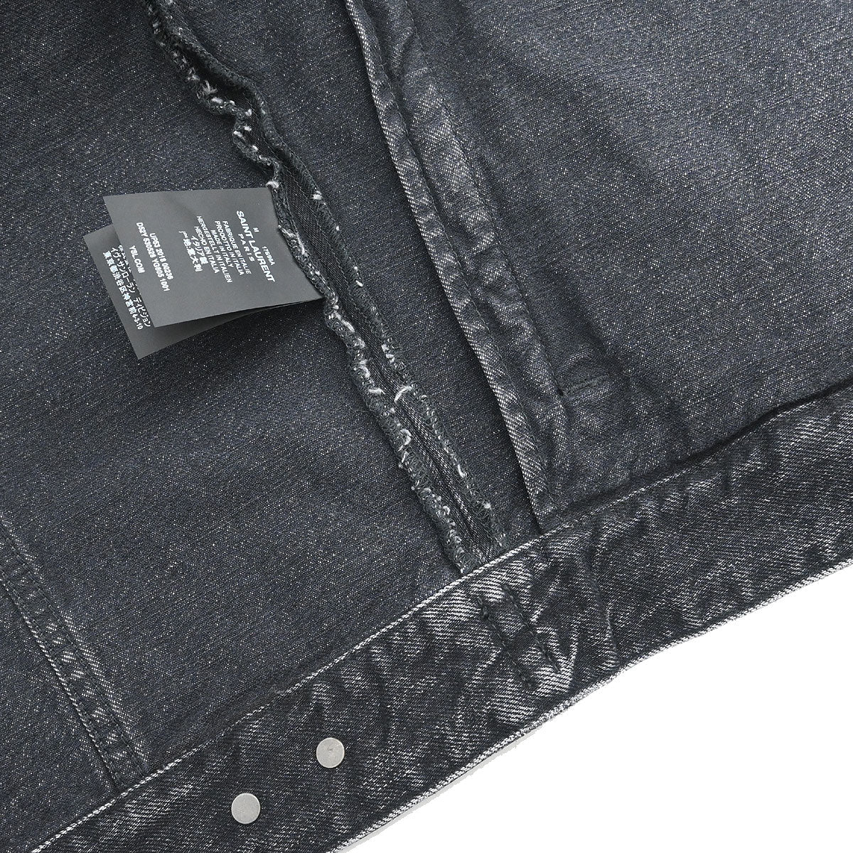 Saint Laurent 2018 Single Breasted Denim Jacket Black #M