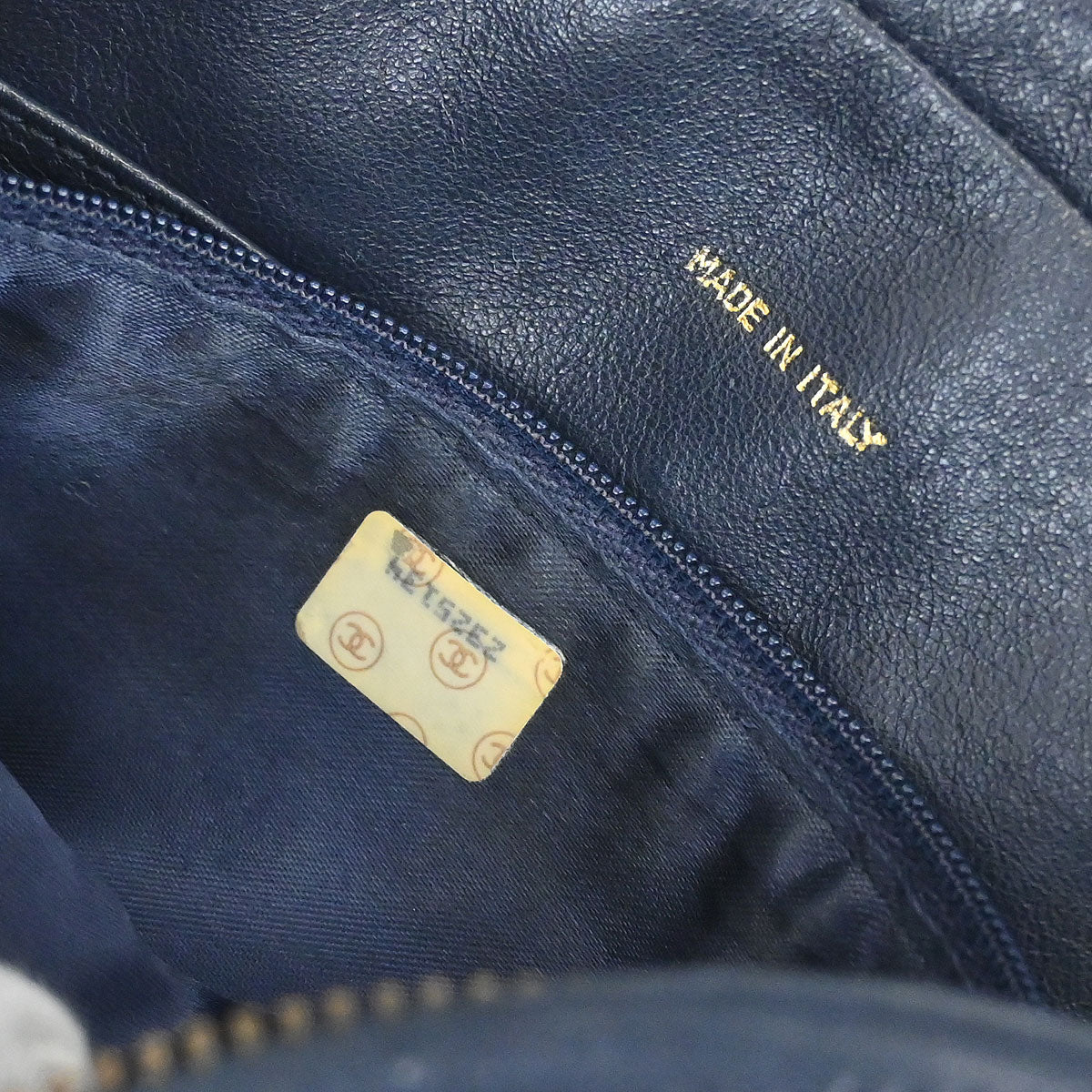 Chanel Navy Lambskin Shoulder Bag