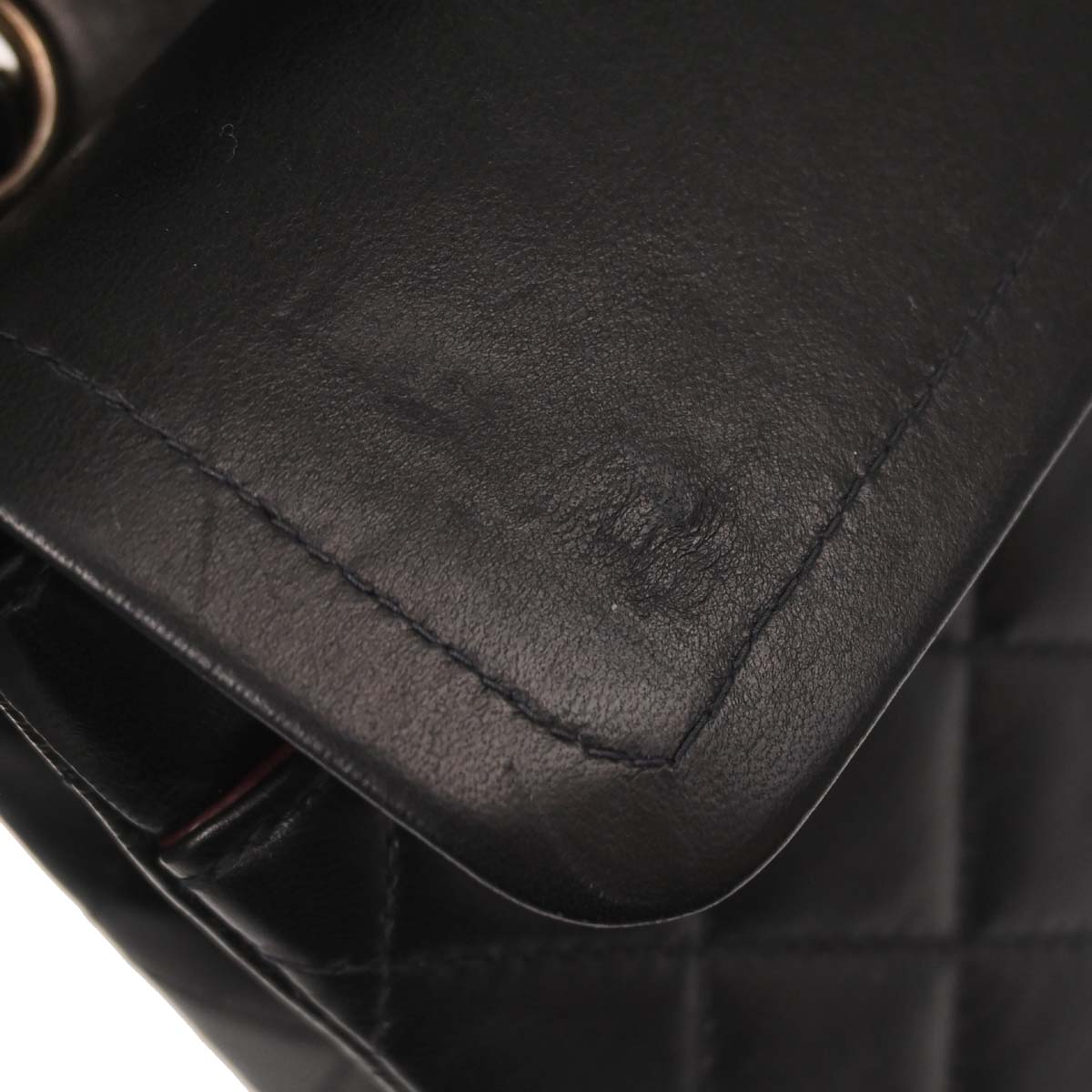 Chanel 2000-2002 Black Lambskin Small Classic Double Flap Shoulder Bag