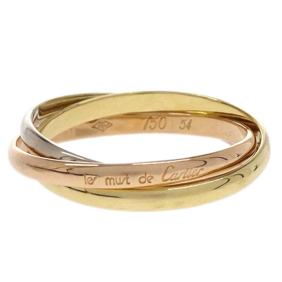 Cartier Must de Cartier Trinity XS Ring 750 A19100 #54 Jewelry