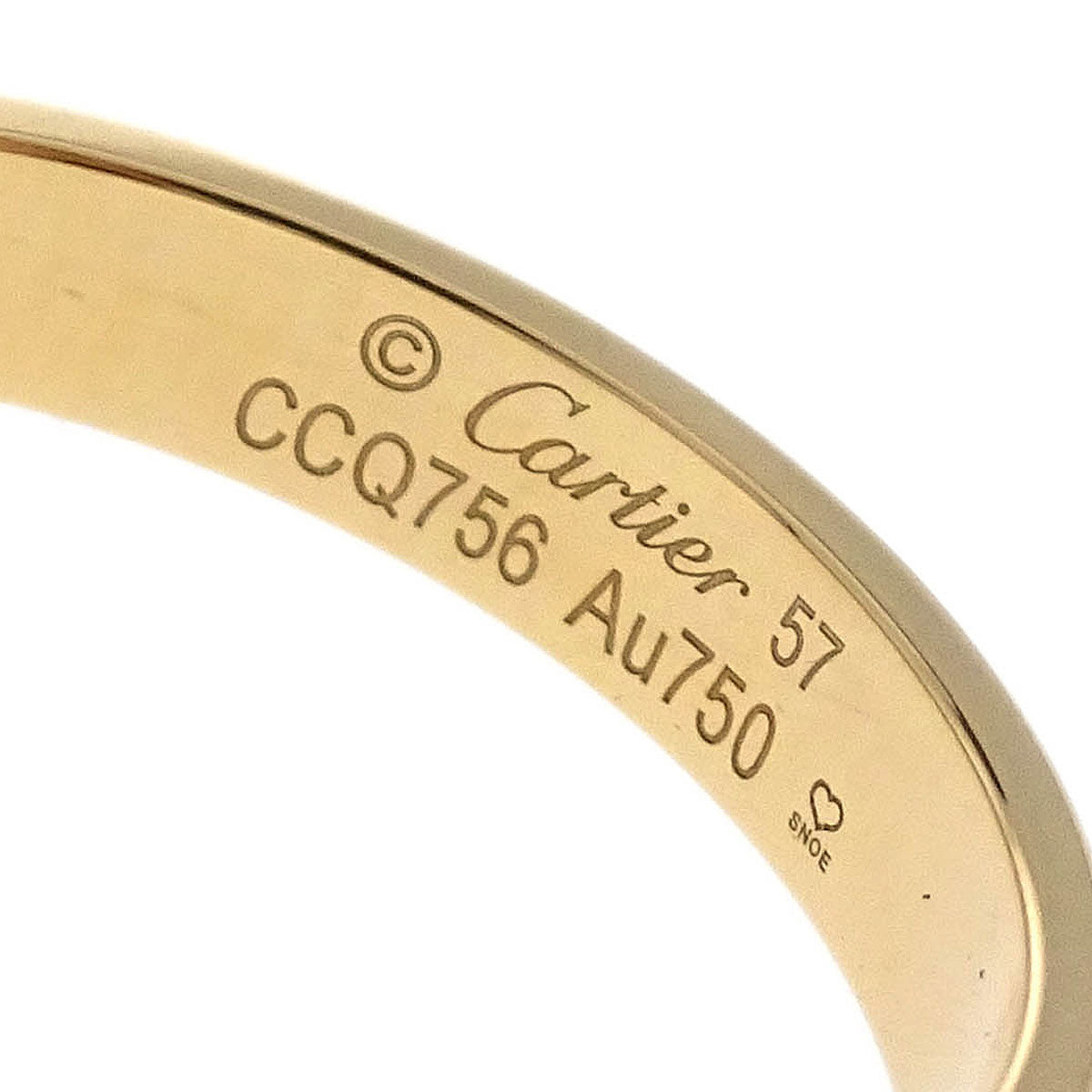 Cartier Mini Love Ring Au750 CCQ756 #57 Jewelry