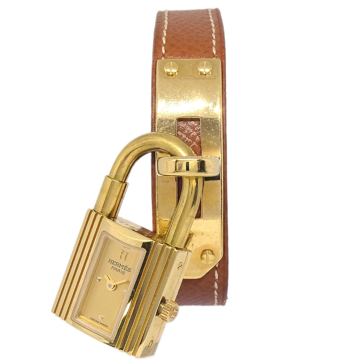 Hermes Kelly Watch Quartz Watch Yellow – AMORE Vintage Tokyo display picture 3