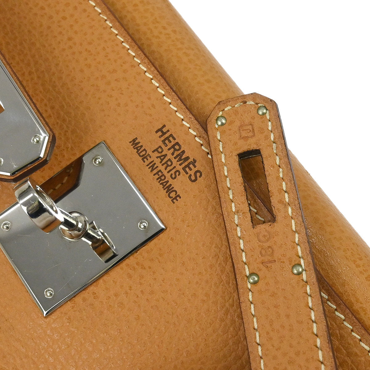 Hermes Natural Vache Liegee Kelly 35 Retourne 2way Shoulder Handbag