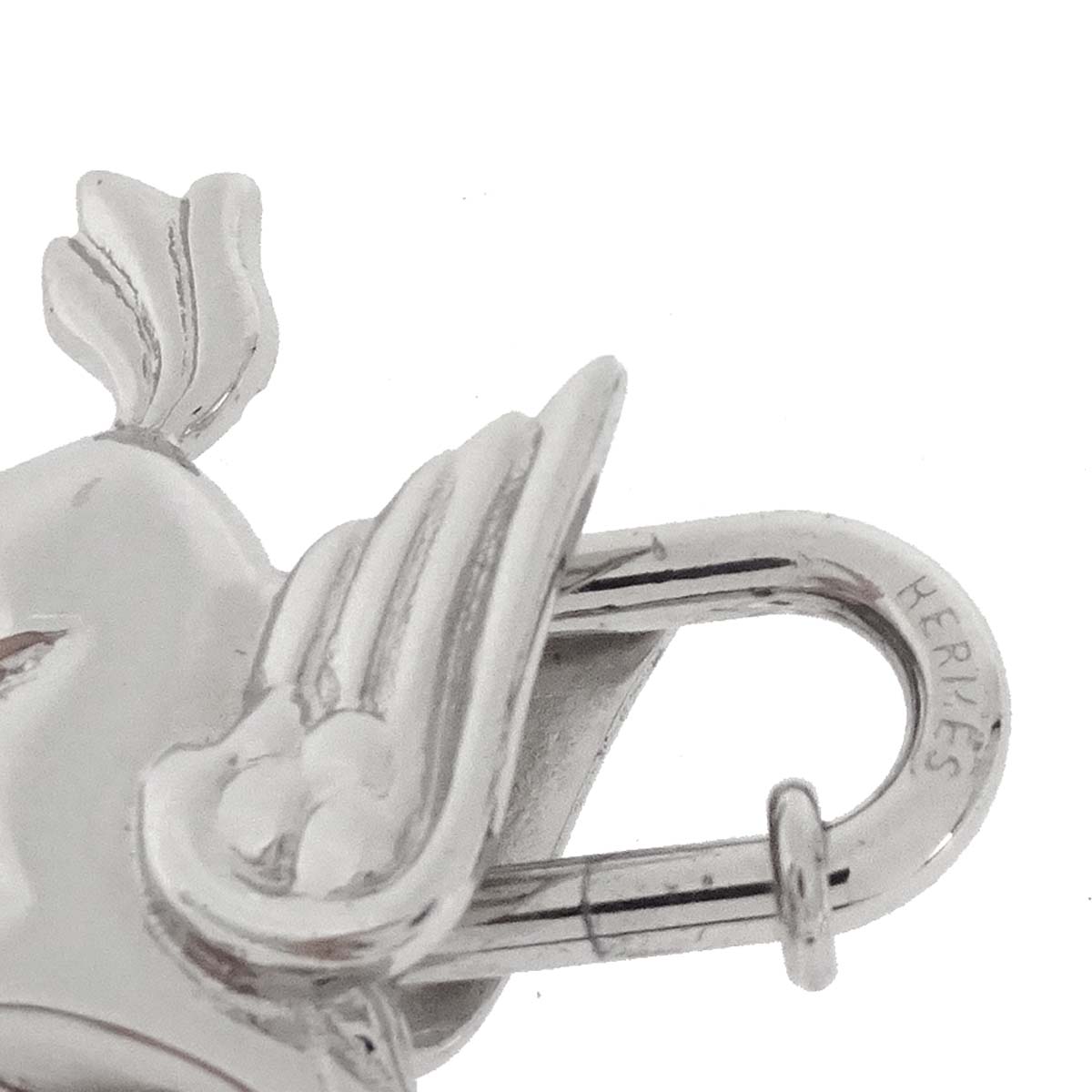 Hermes 1993 Le Cheval Pegasus Cadena Silver Small Good