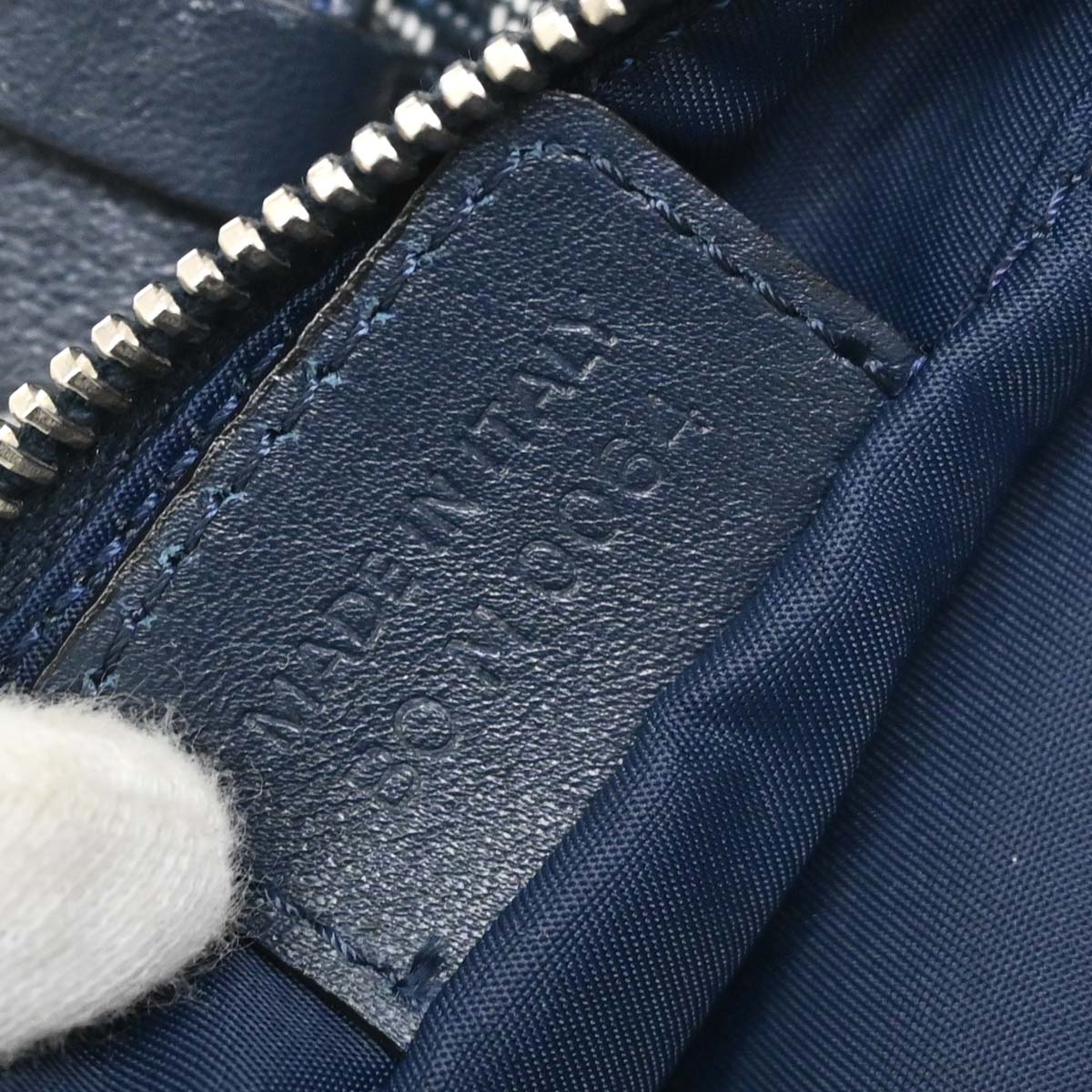 Christian Dior Navy Canvas Trotter Handbag