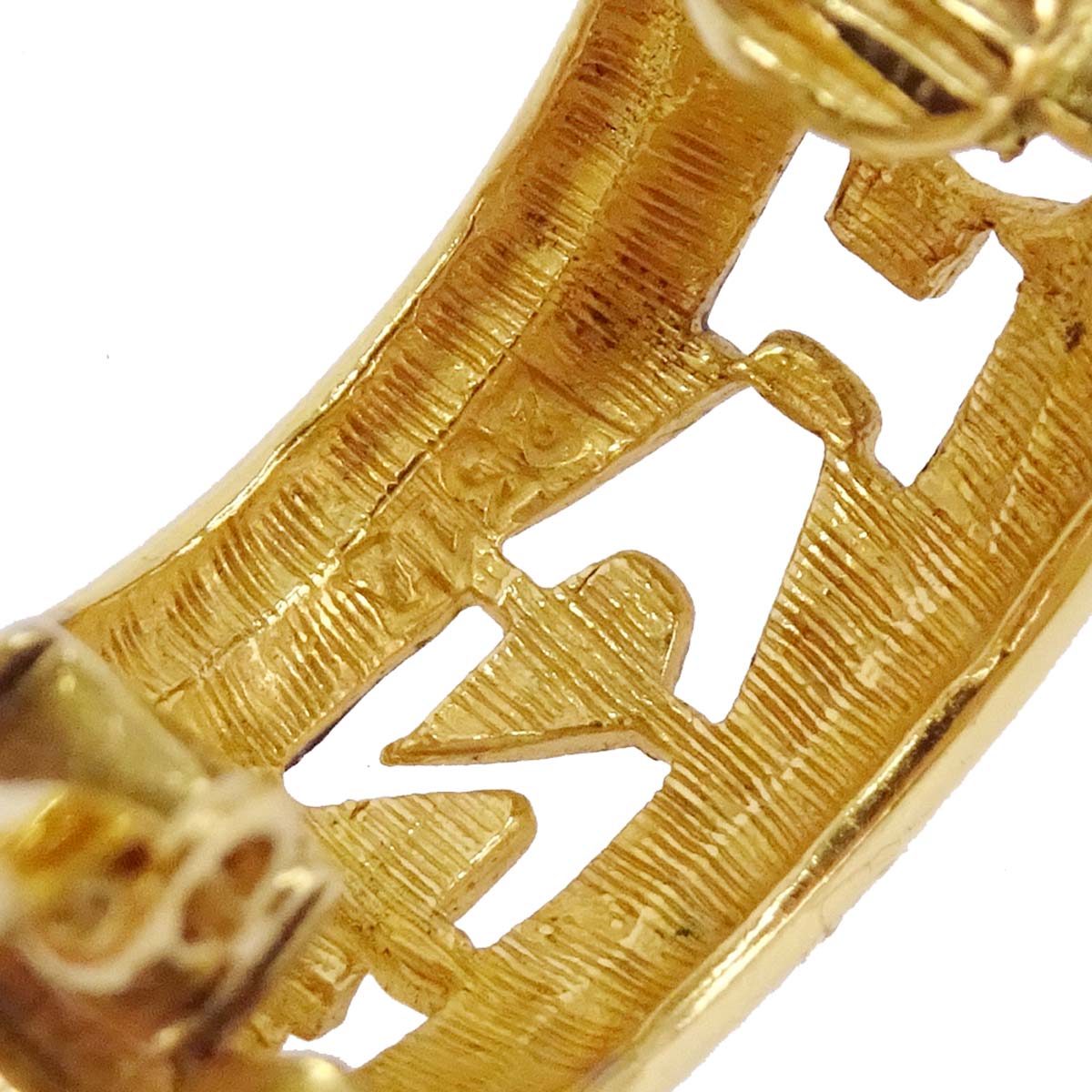 Chanel Half-Hoop Clip-On Earrings Gold 2317
