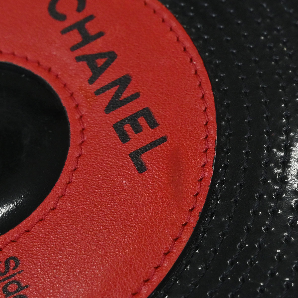 Chanel Black Patent Leather Lambskin Record Clutch Bag