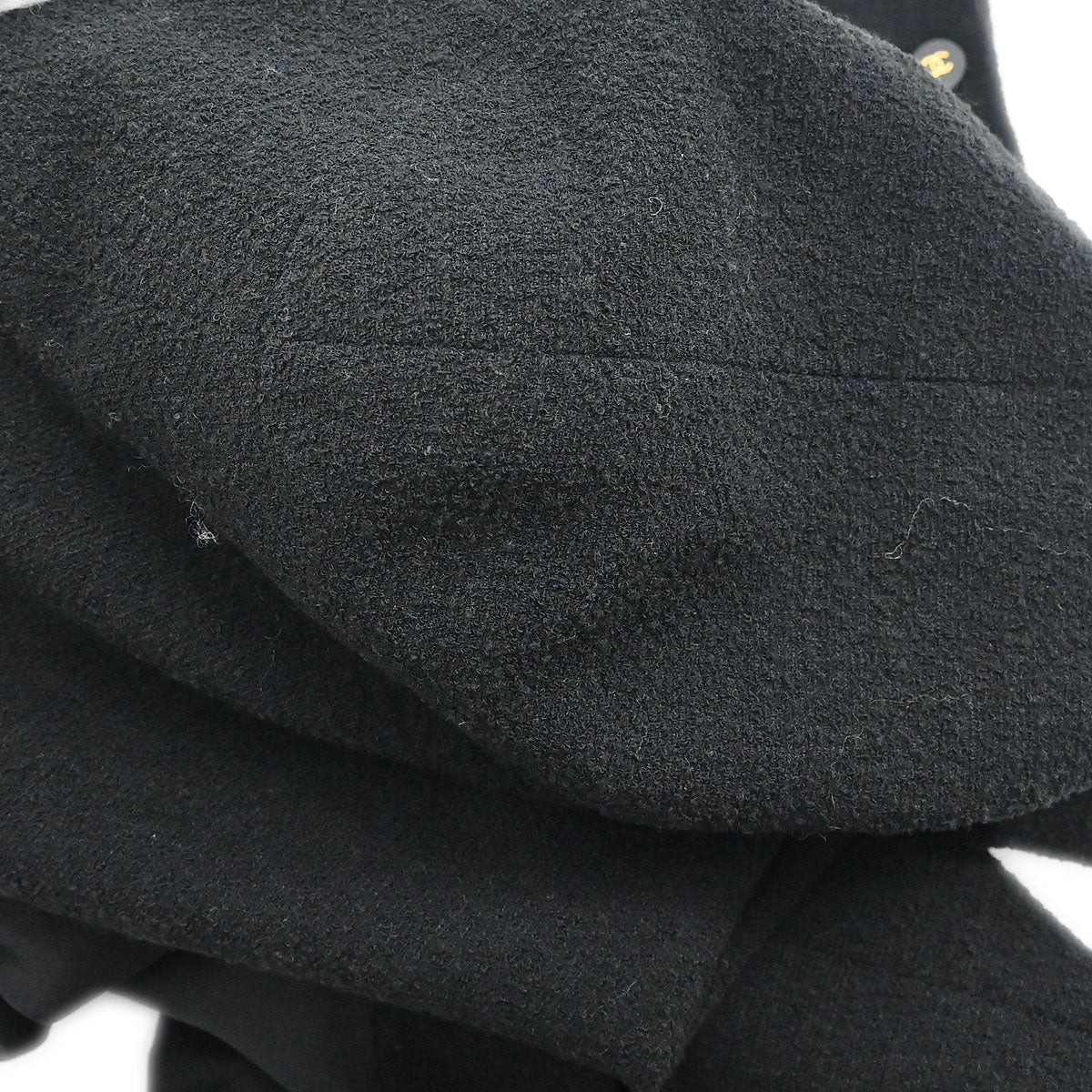 Chanel 1995 Single Breasted Collarless Jacket Black #38