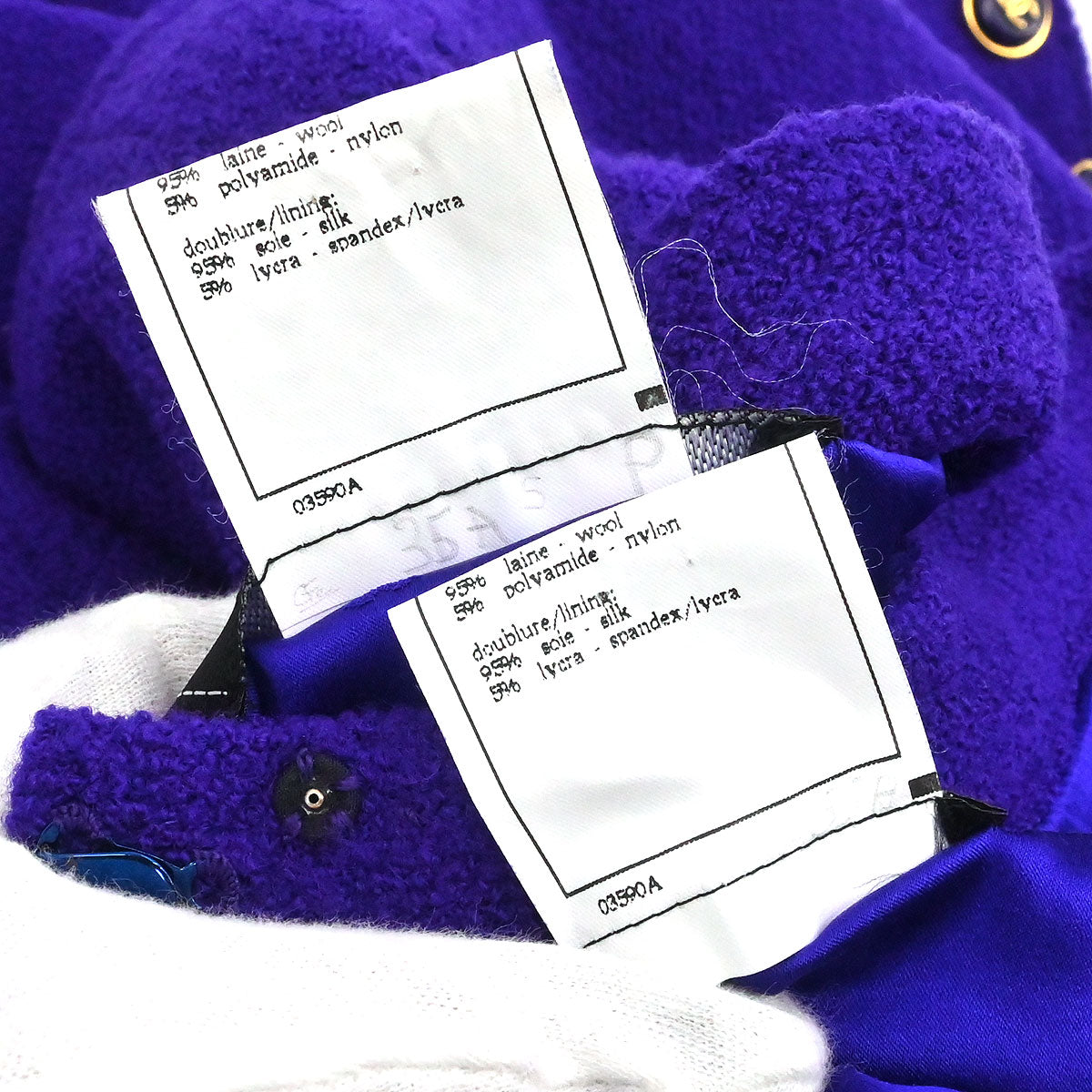 Chanel 1995 Setup Suit Jacket Skirt Purple #42