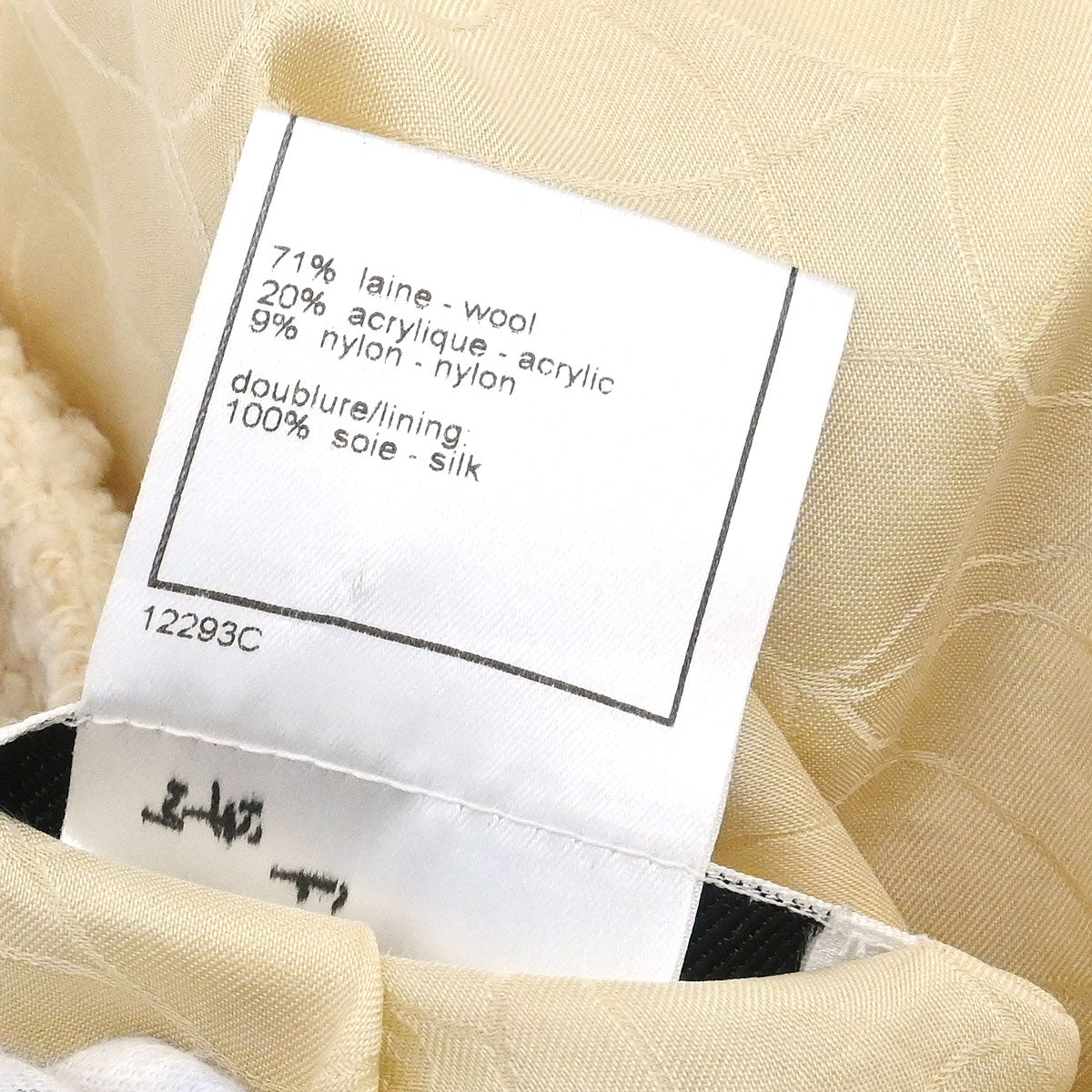 Chanel 2001 Collarless Coat Ivory #40