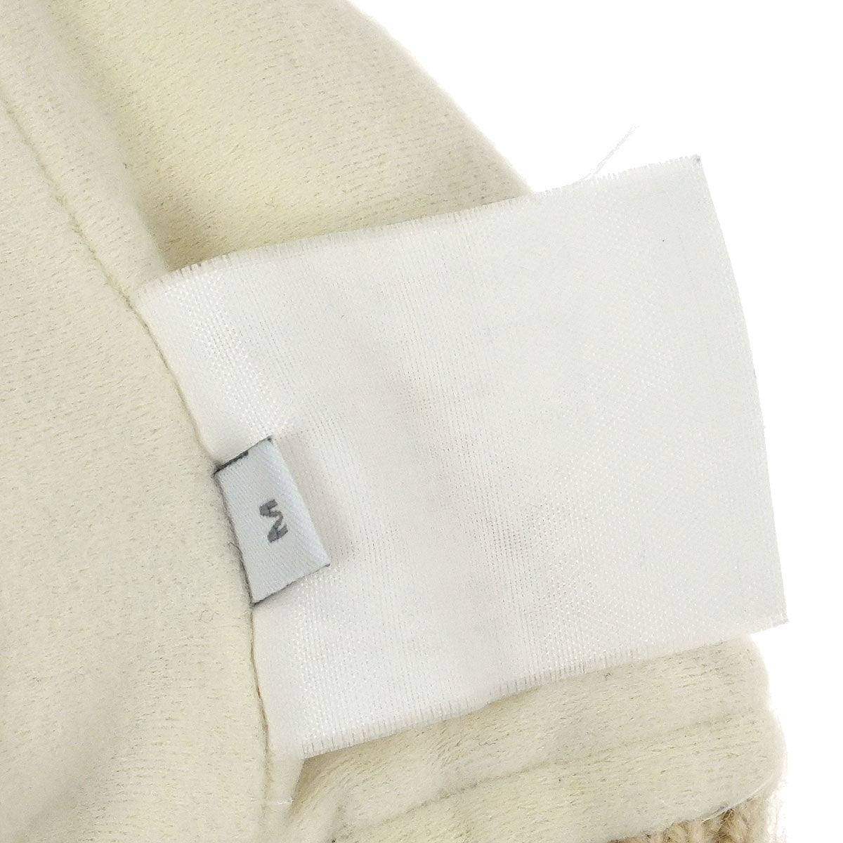 Chanel White Sport Line Knit Cap #M Small Good