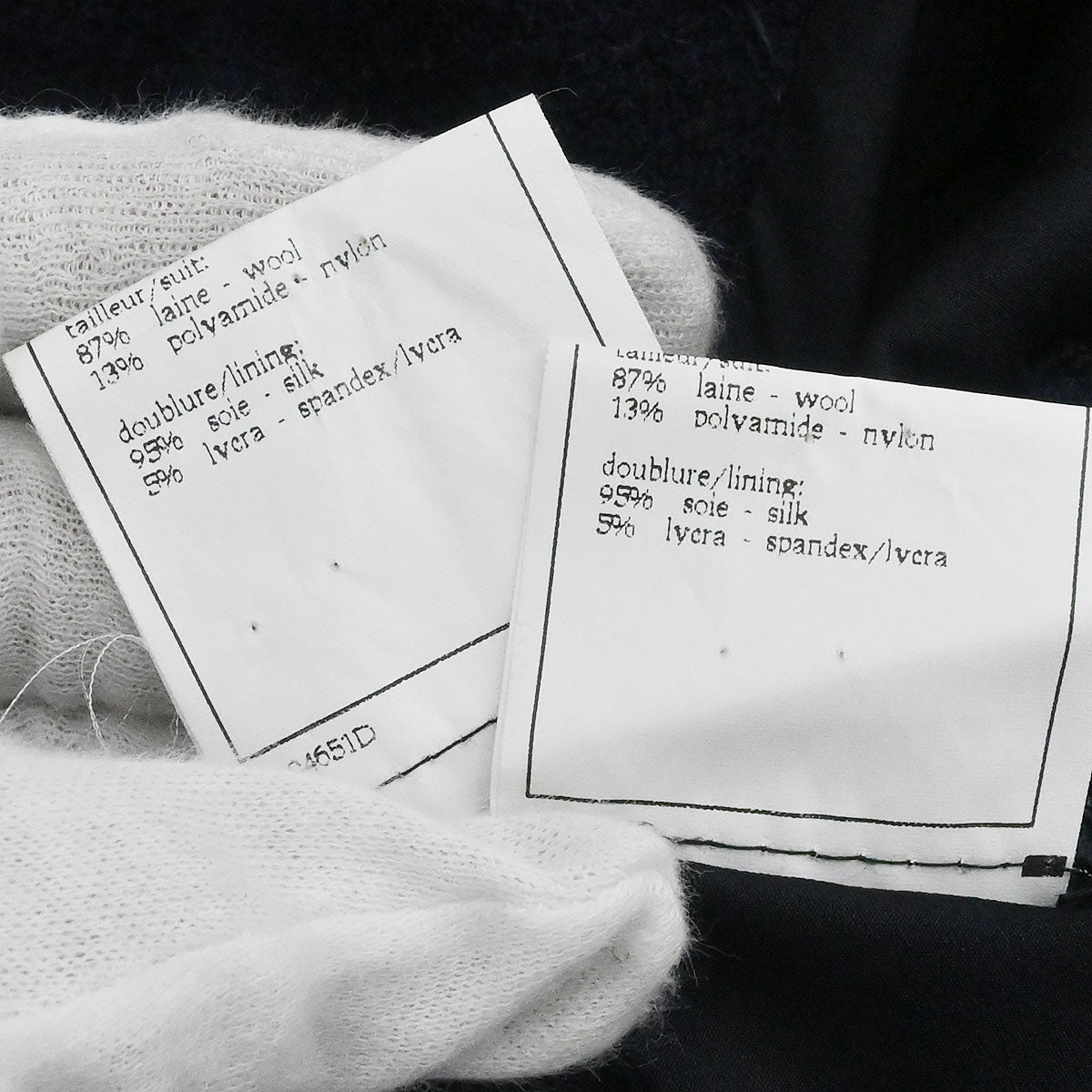 Chanel 1996 Setup Suit Jacket Skirt Navy #40