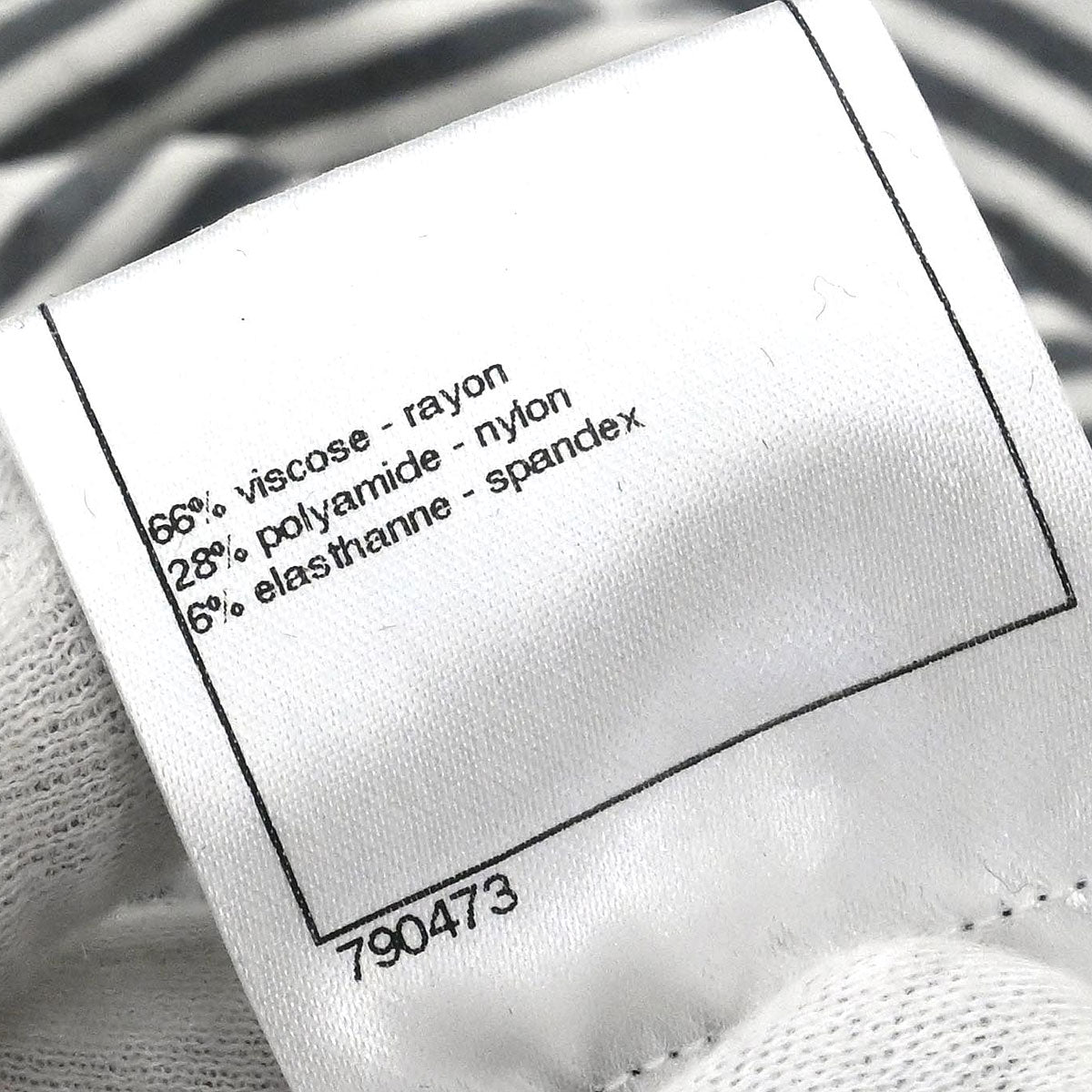 Chanel 2010 Round Neck Top Stripe Black White #38