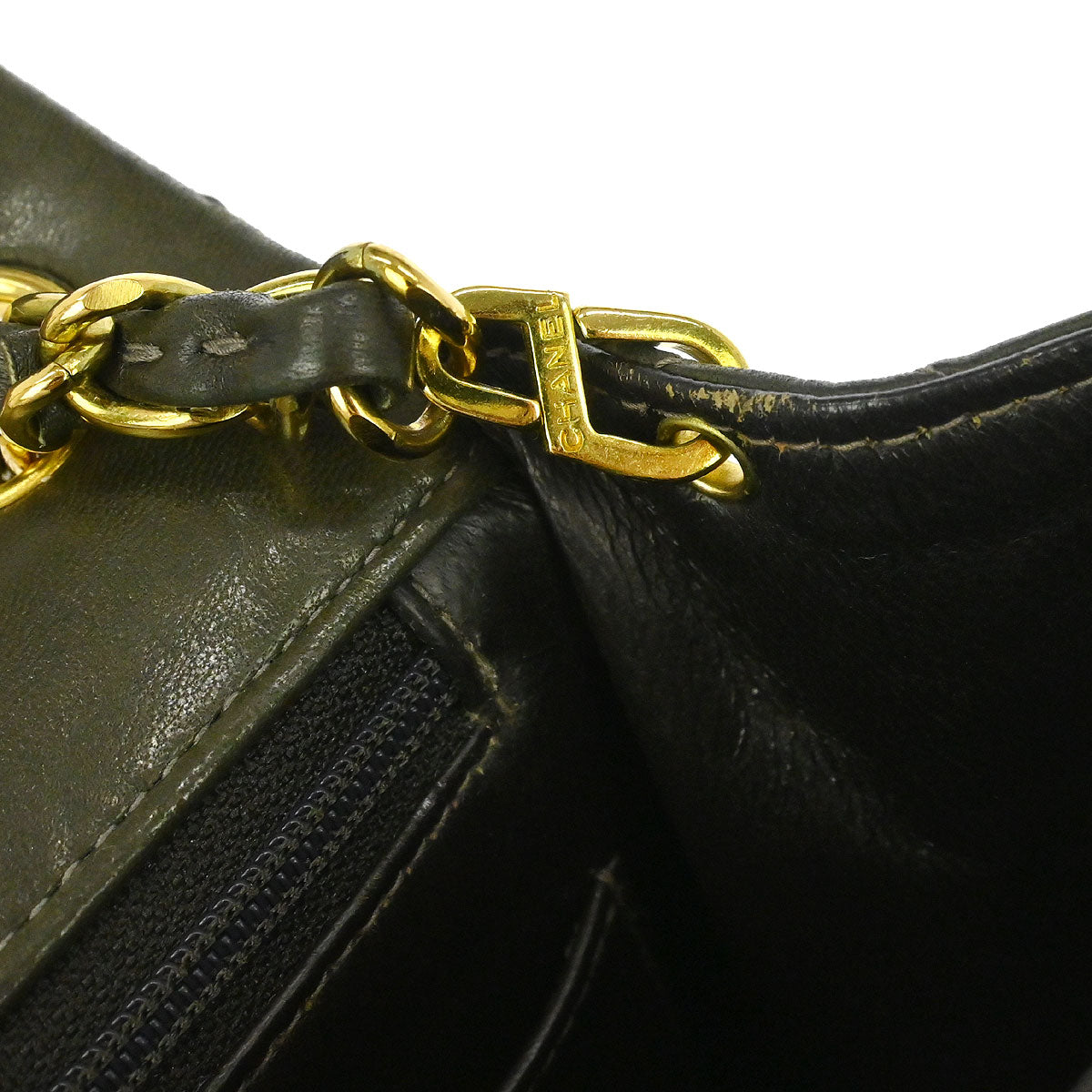 Chanel 1991-1994 Dark Green Lambskin Mini Classic Square Flap Shoulder Bag 17