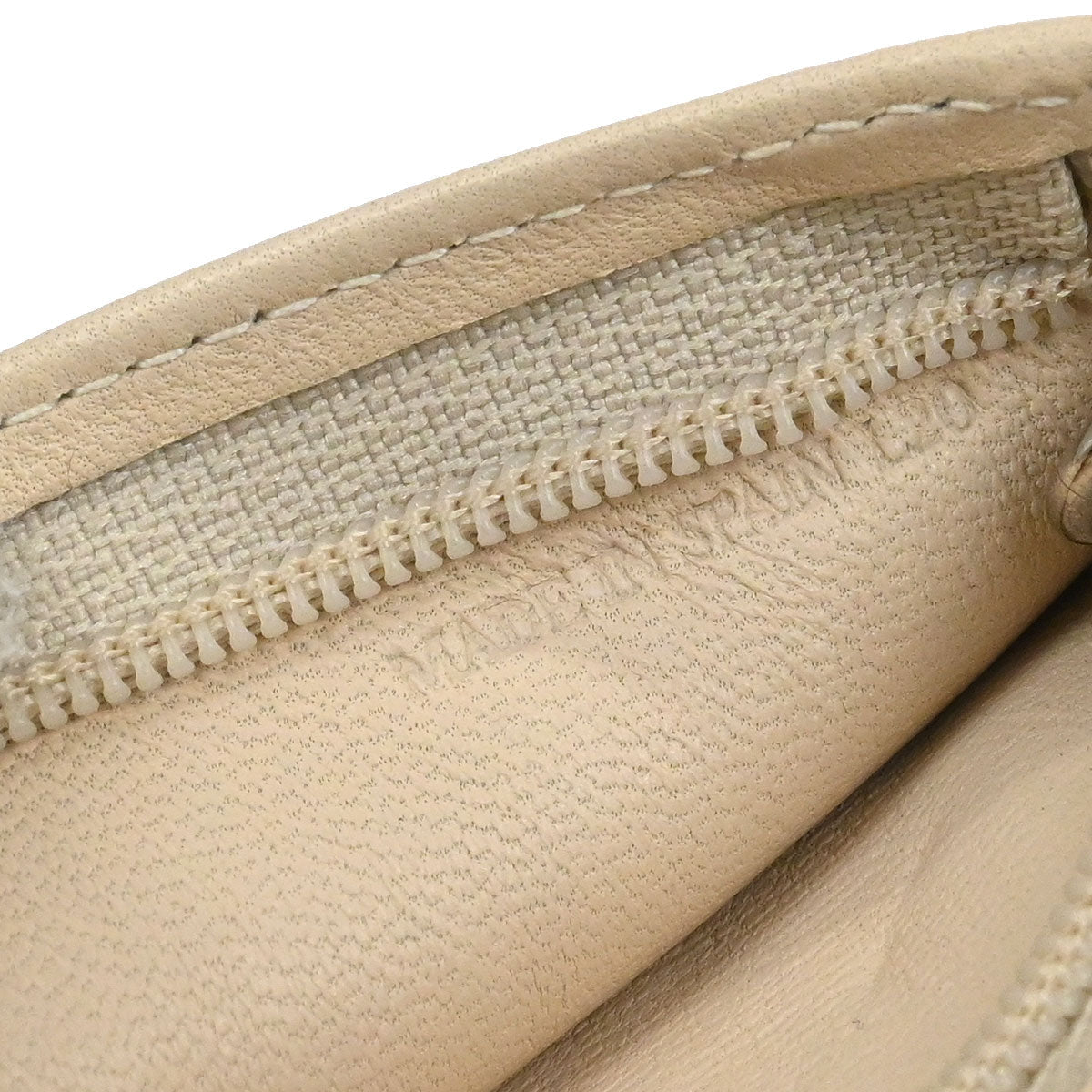 Loewe Beige Leather Coin Purse Wallet