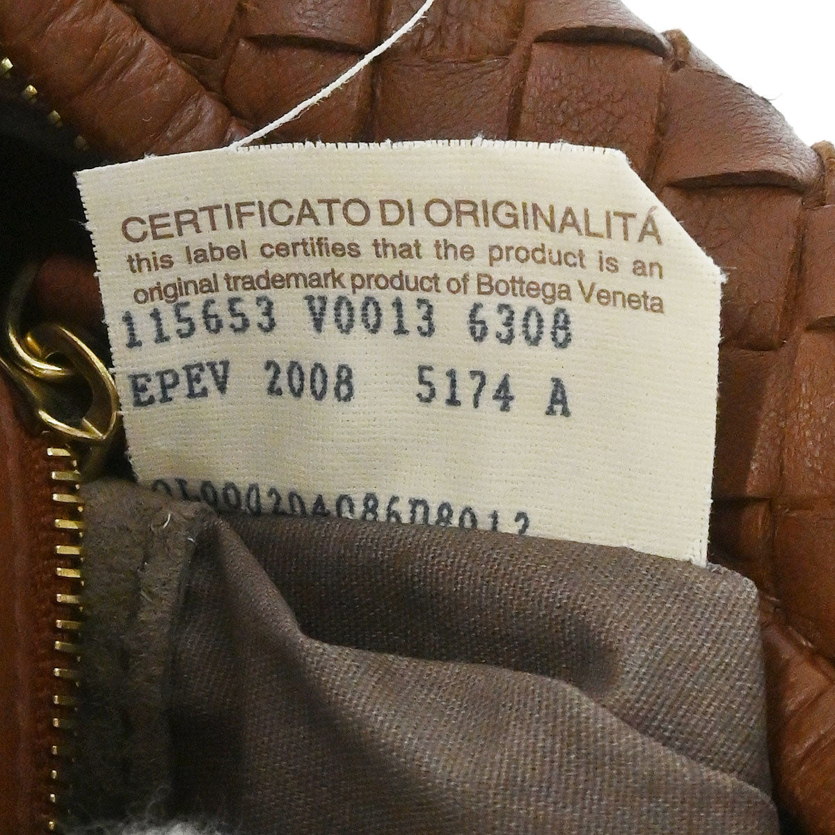Bottega Veneta Brown Lambskin Intrecciato Hobo Handbag